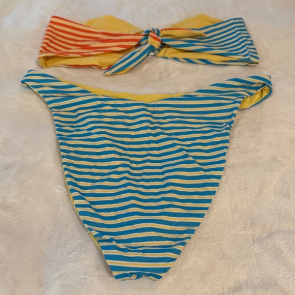 New! SET Dippin' Daisy's Striped Bikini Lotus Top & Haven Bottom 31457 - Picture 4 of 11